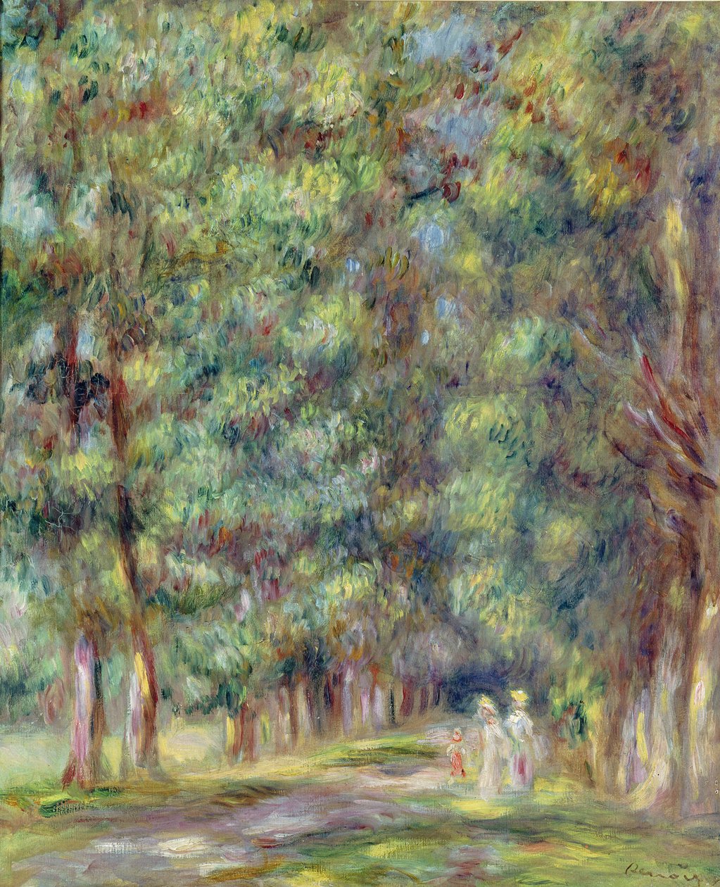Caminho em uma floresta, 1910 de Pierre Auguste Renoir