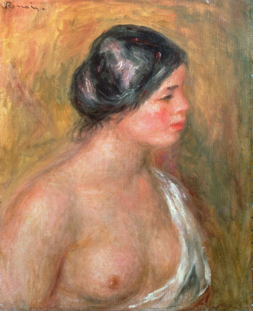 Retrato de Madeleine Bruno, 1913 (óleo em canas) de Pierre Auguste Renoir