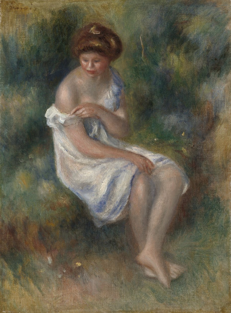 O banhista, c.1900 de Pierre Auguste Renoir