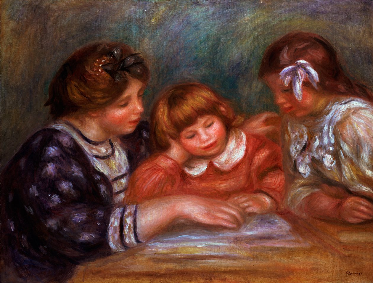 A lição, 1906 de Pierre Auguste Renoir