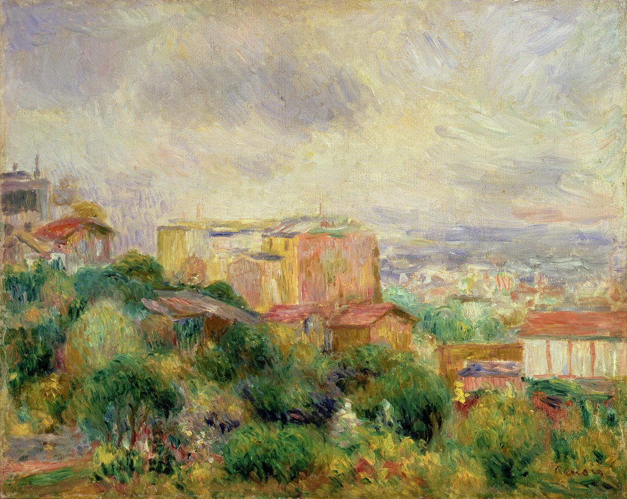 Vista de Montmartre, 1892 de Pierre Auguste Renoir