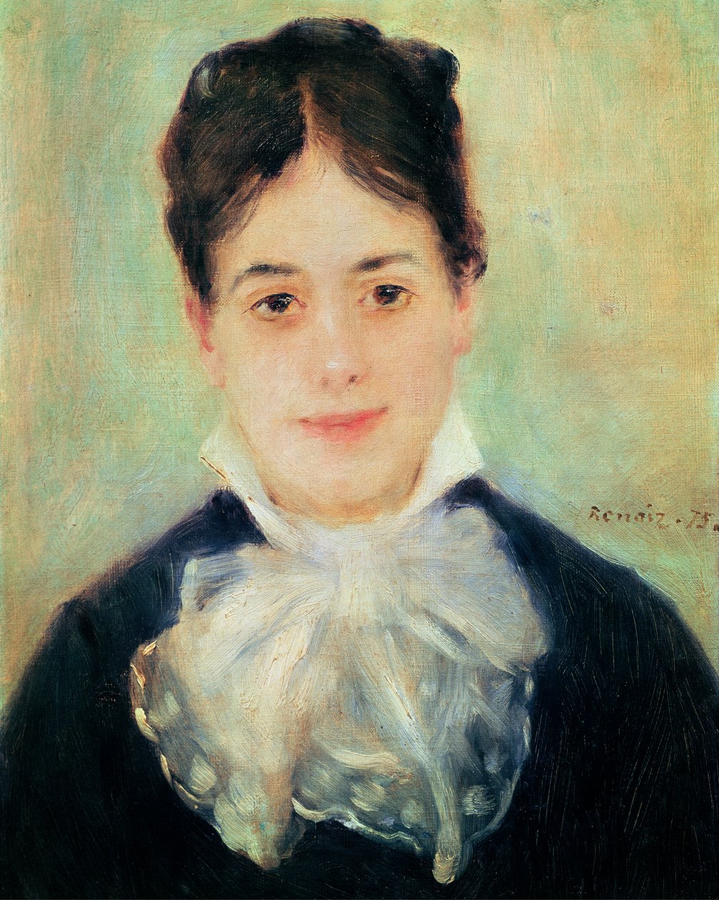 Mulher sorrindo, 1875 de Pierre Auguste Renoir