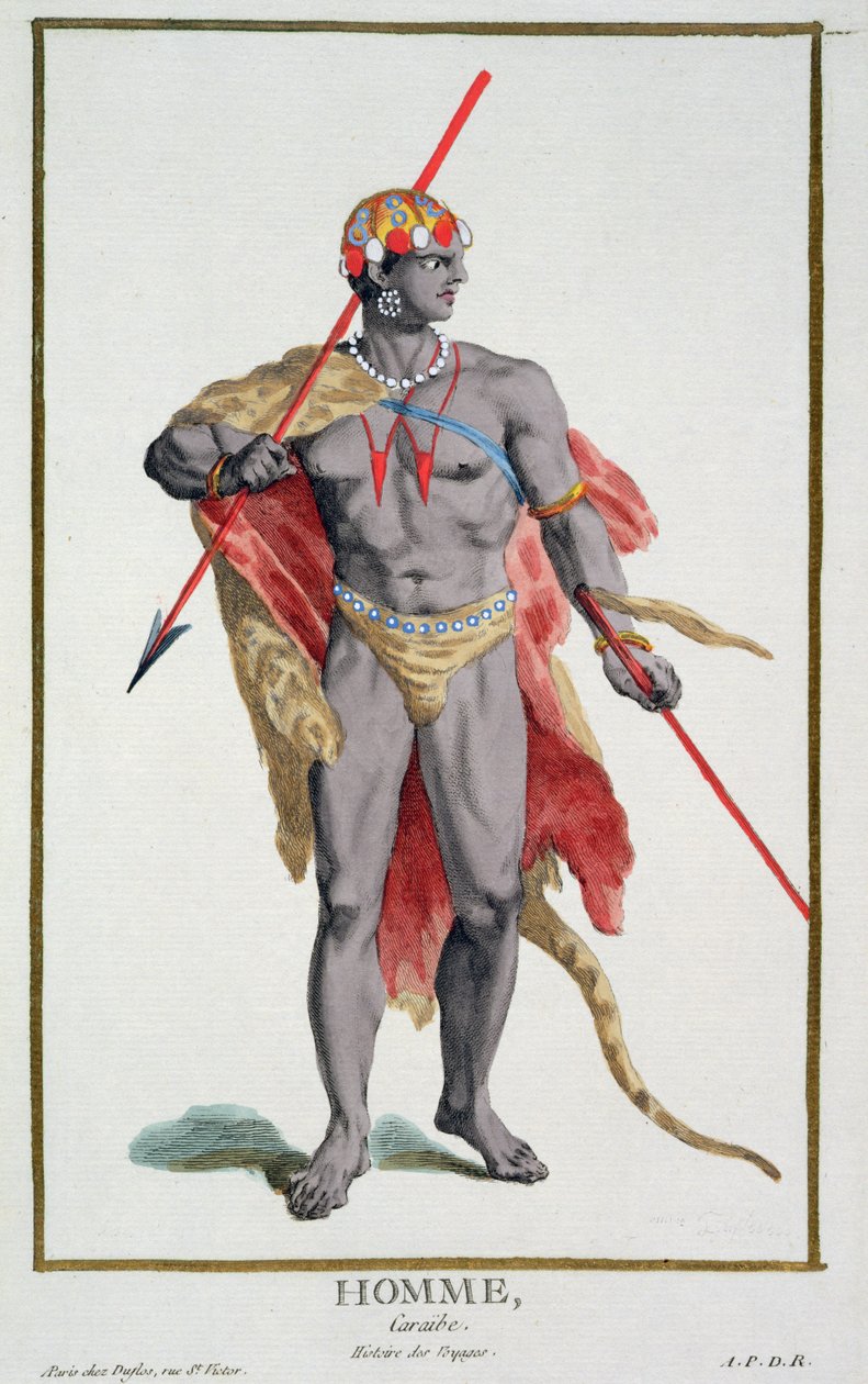 Um homem do Caribe, 1780 de Pierre Duflos