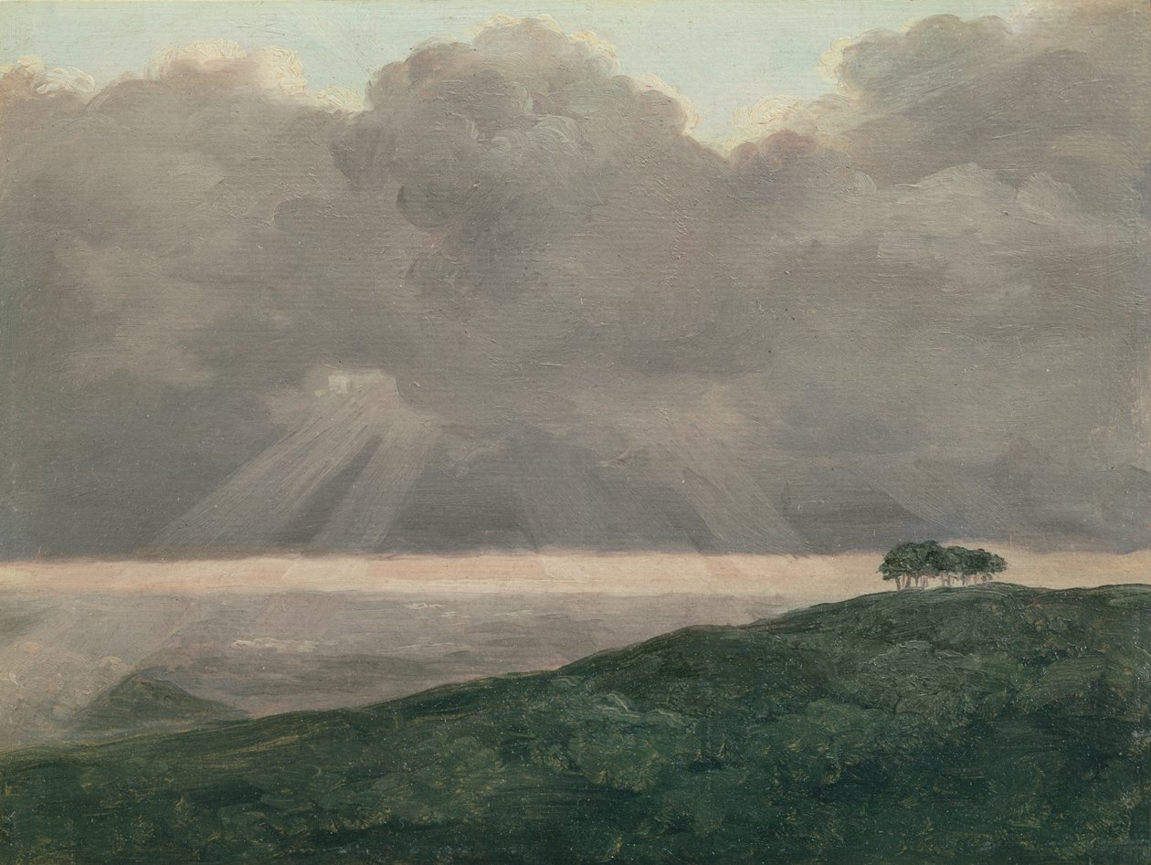 A tempestade (óleo no cartão) de Pierre Henri de Valenciennes