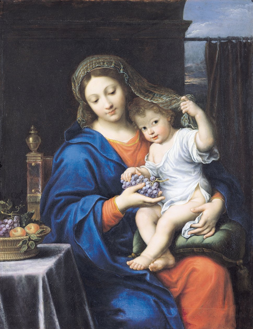 A Virgem das Uvas, 1640-50 de Pierre Mignard