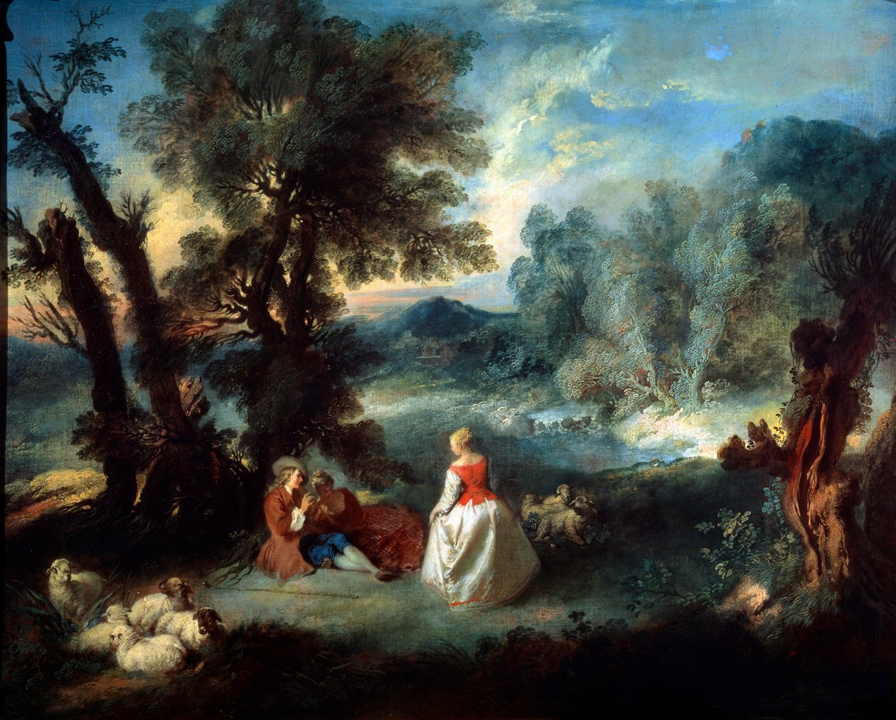 Cena pastoral, década de 1730. de Pierre Antoine Quillard