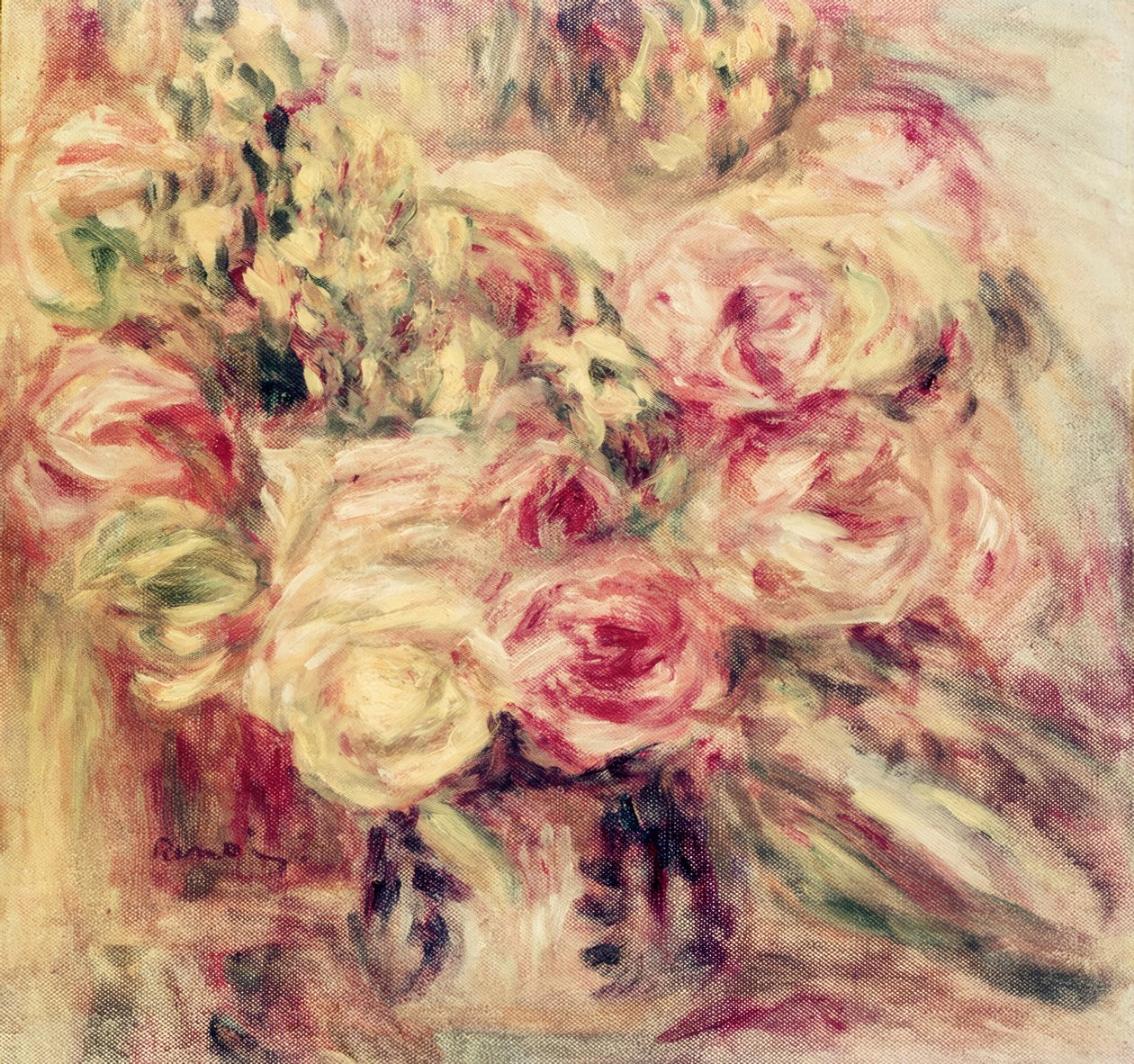 Buquê de rosas de Pierre Auguste Renoir