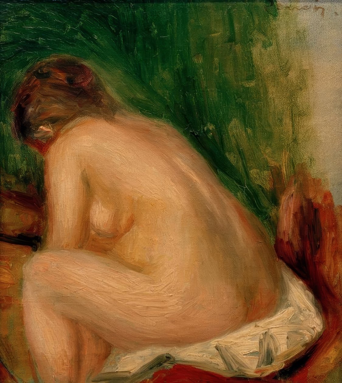 Mulher nua sentada | Pierre Auguste Renoir