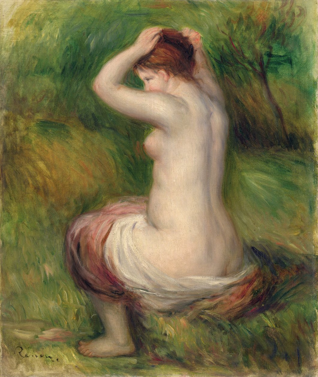 Nu sentado (óleo sobre tela) de Pierre Auguste Renoir