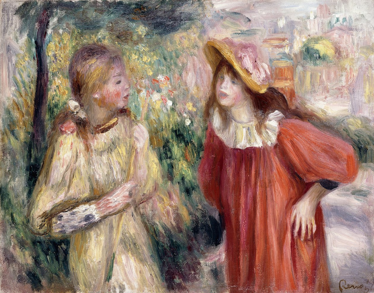 A Conversação, 1895 de Pierre Auguste Renoir