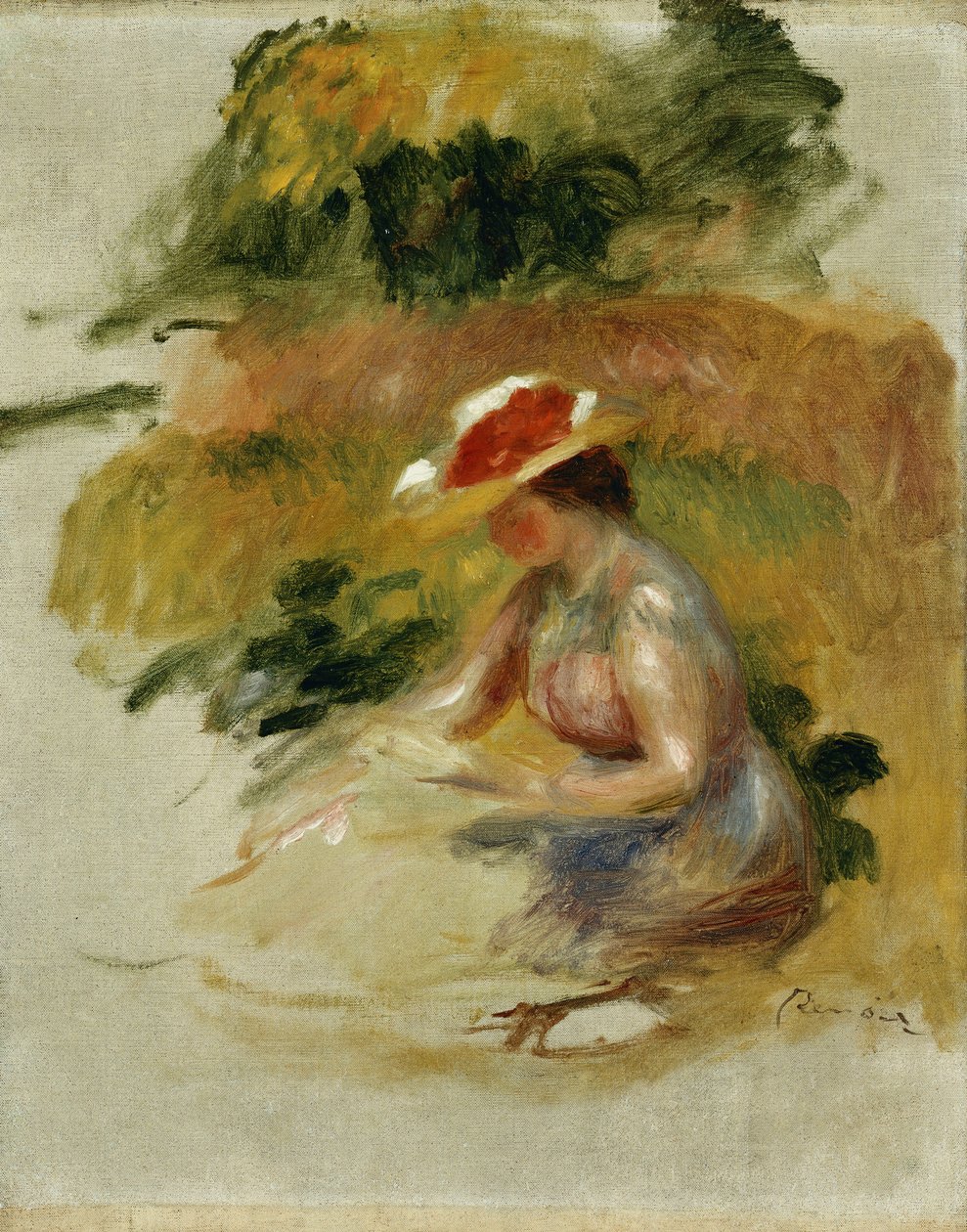 Leitura da jovem mulher; Mulher jovem, de Pierre Auguste Renoir