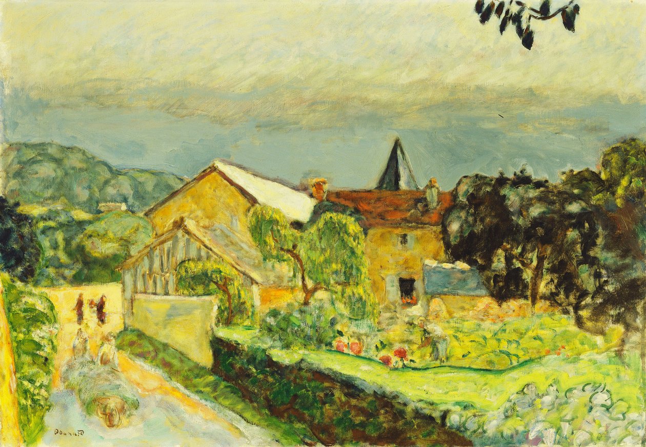 Paisagem da tarde em agosto de Pierre Bonnard
