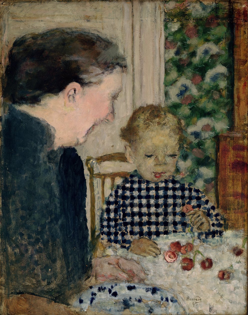 Criança comendo cerejas, 1895 de Pierre Bonnard