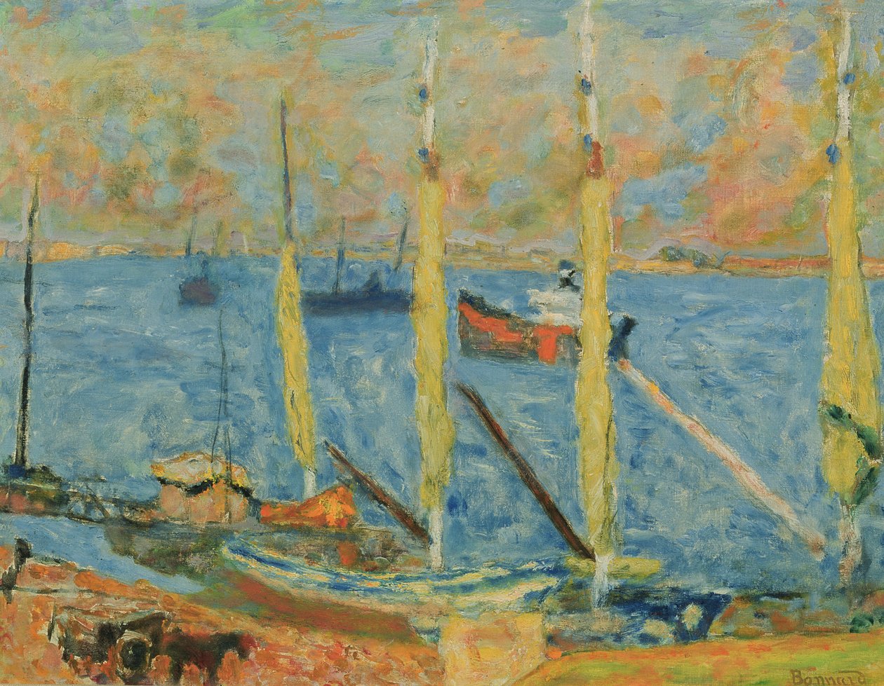 O porto de St. Tropez, 1930 de Pierre Bonnard