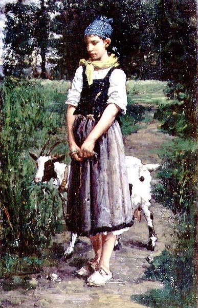 Um Jovem Goatherd de Pierre Celestin Billet