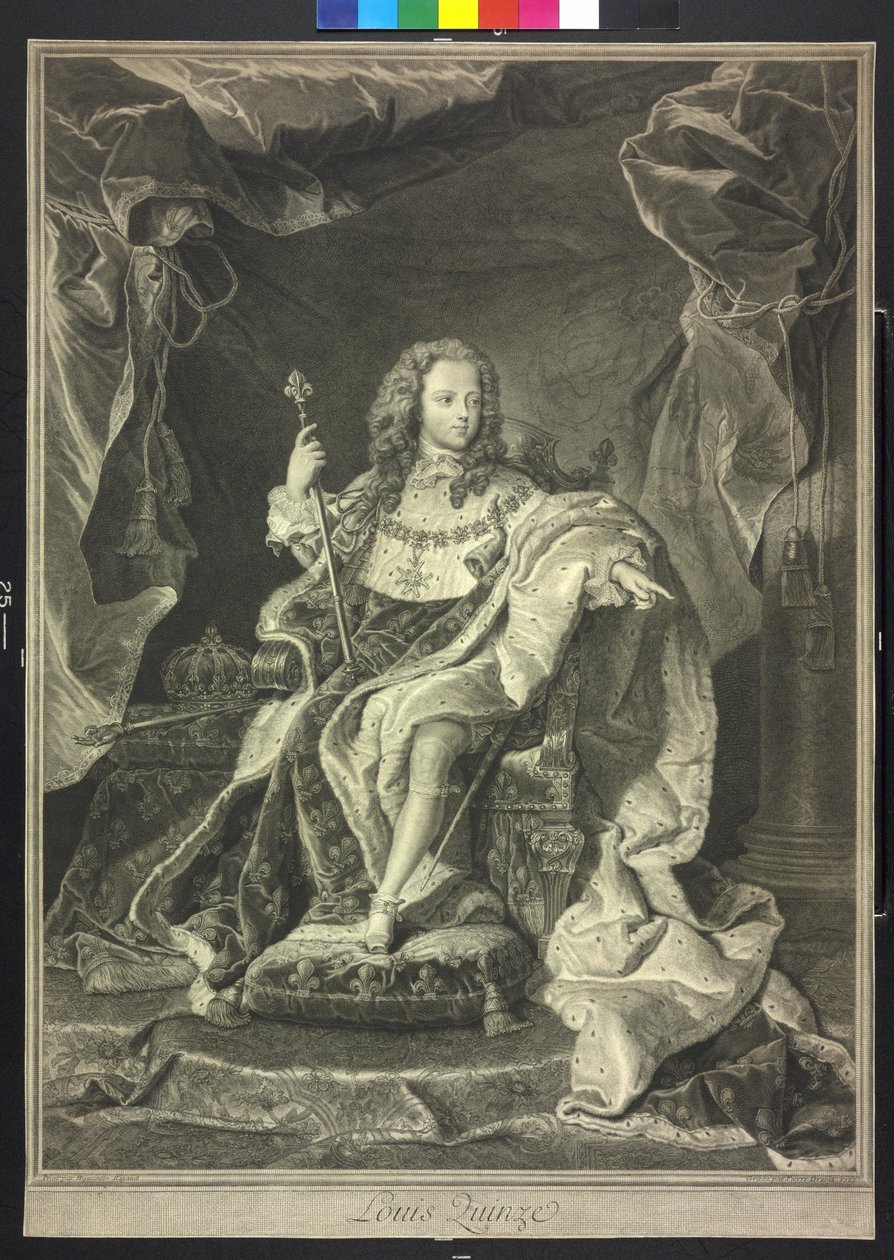 Rei de França Luís XV de Pierre Drevet
