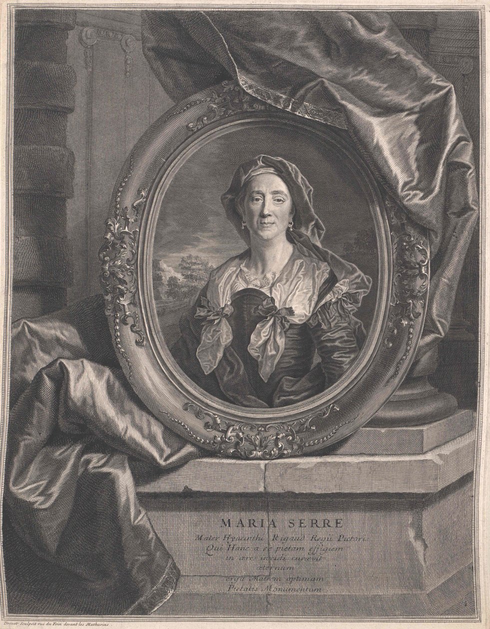 Marie Serre (impressão) de Pierre Drevet