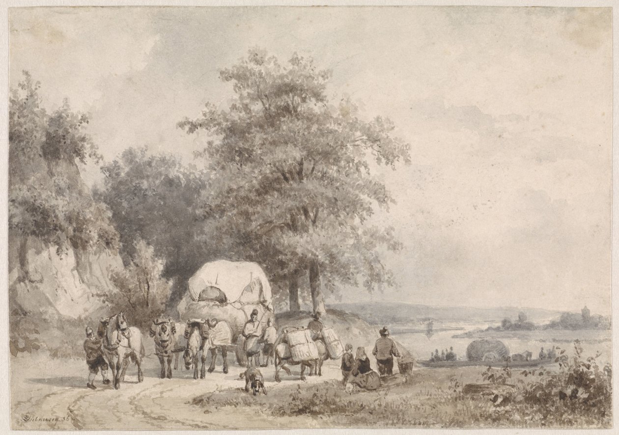 Paisagem com opilião de Pierre Louis Dubourcq