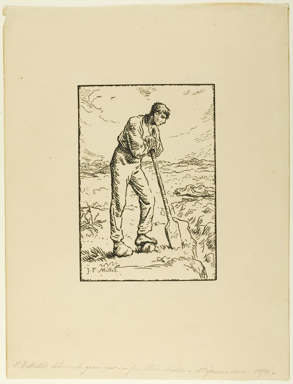 Digger apoiando-se em sua pá de Pierre Millet