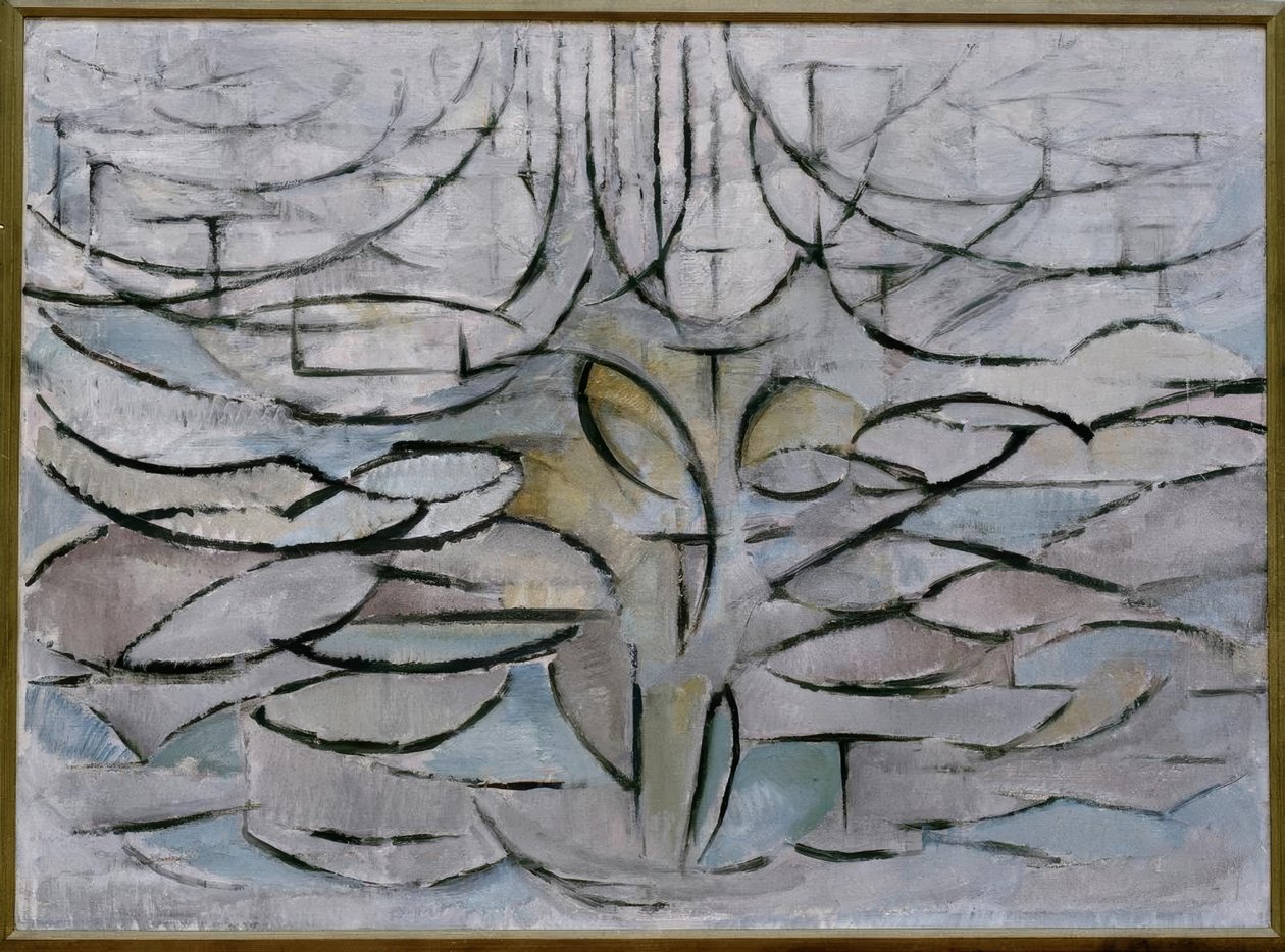 Macieira florescendo de Piet Mondrian