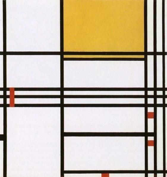Composição com preto de Piet Mondrian