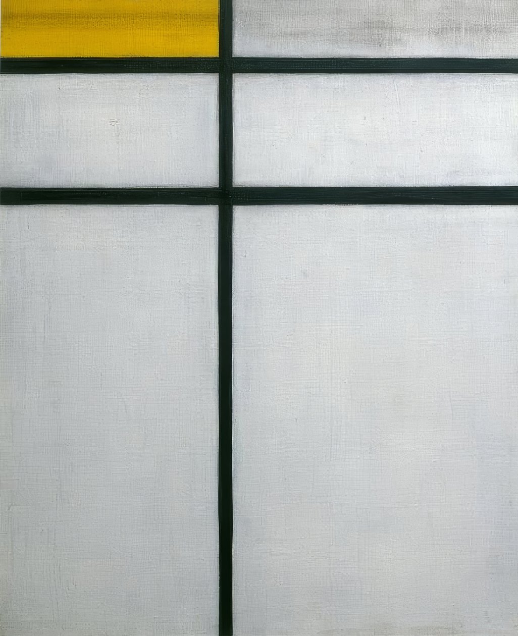 Composição com amarelo de Piet Mondrian