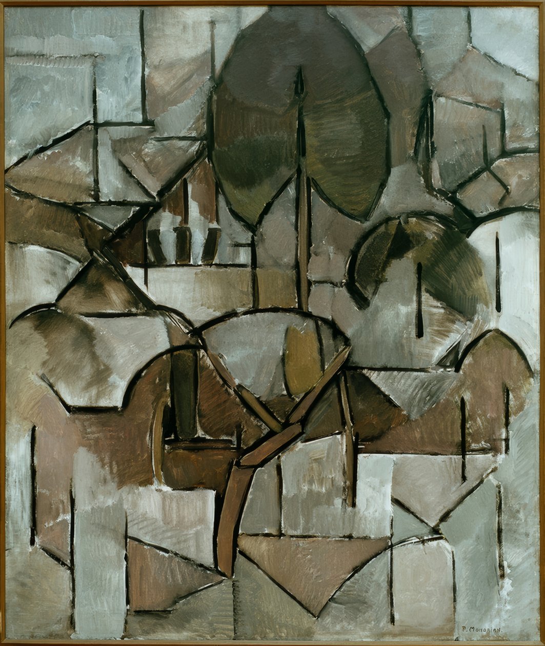 Paisagem com árvores de Piet Mondrian
