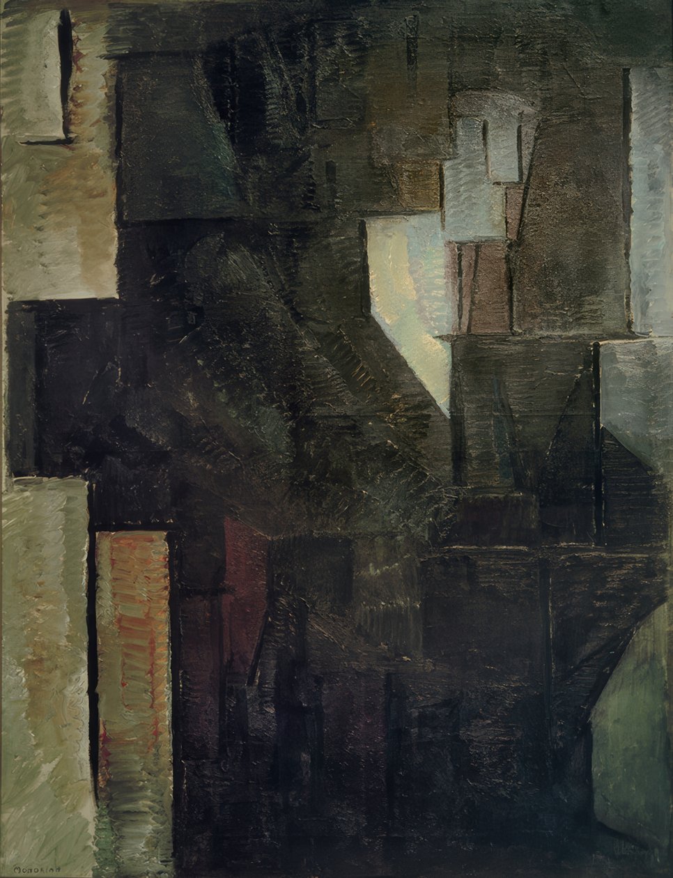 Retrato de uma senhora de Piet Mondrian