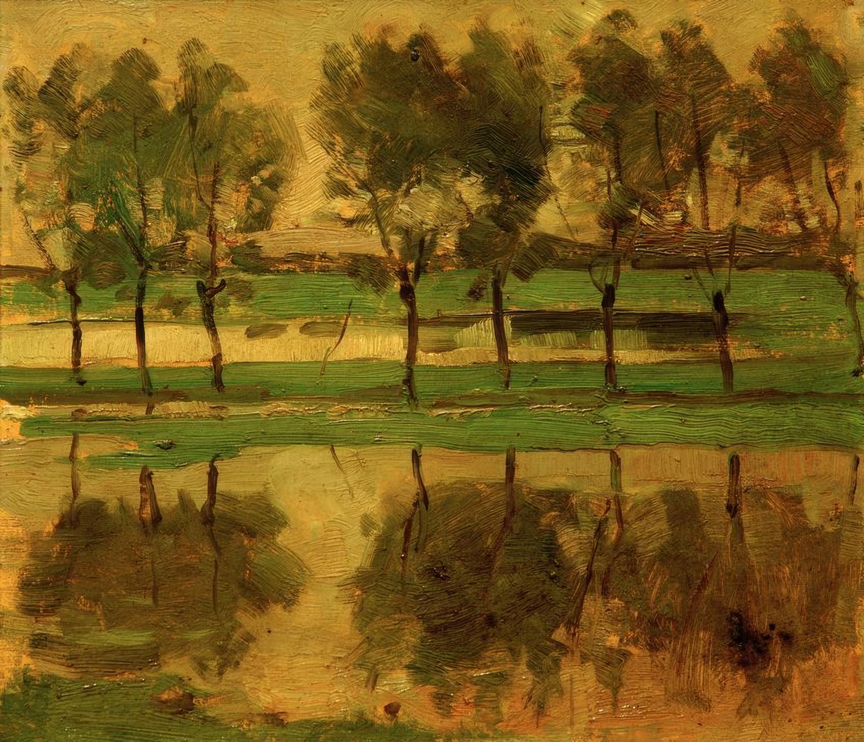 Salgueiros com sol de Piet Mondrian