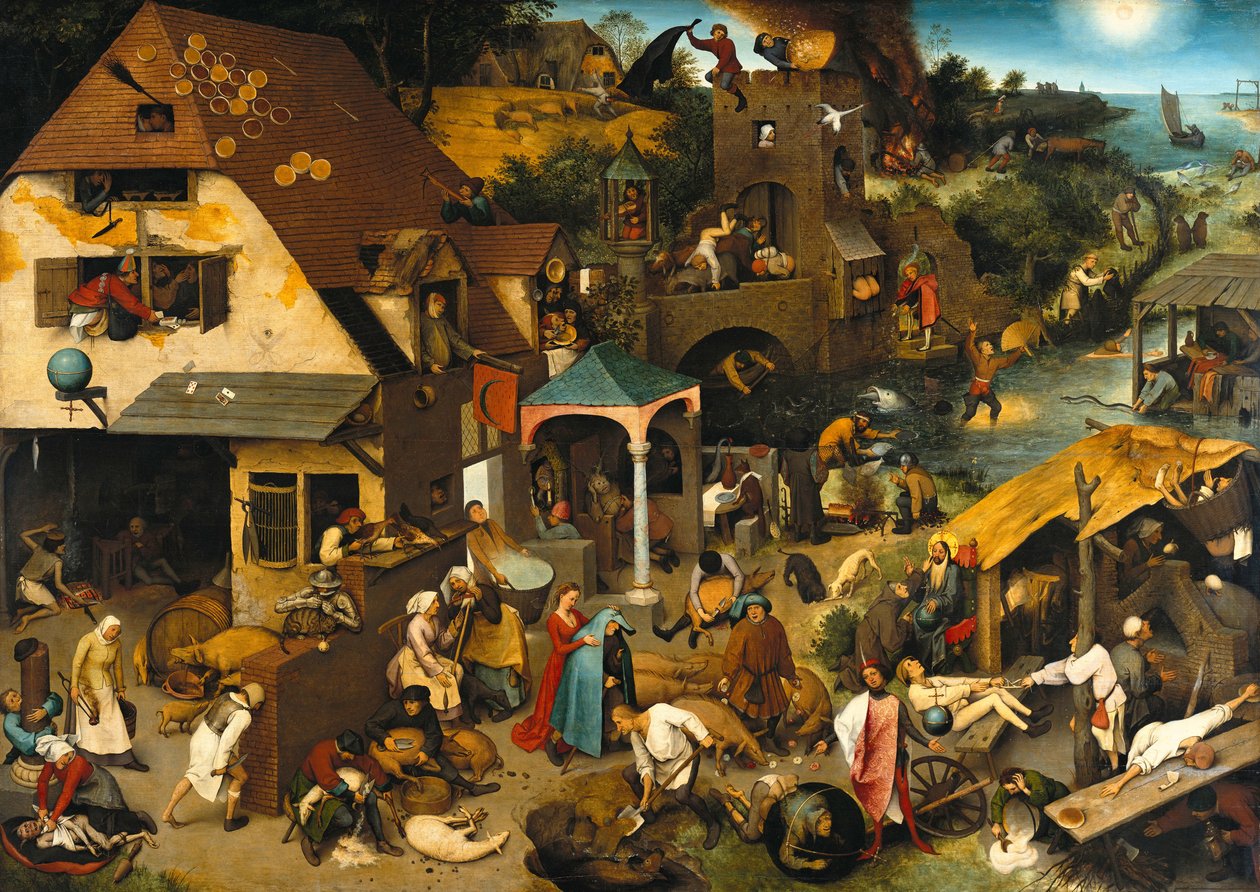 Os provérbios holandeses de Pieter Bruegel the Elder