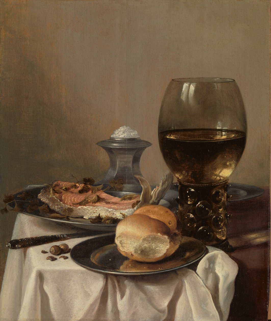 Natureza morta com sal de Pieter Claesz