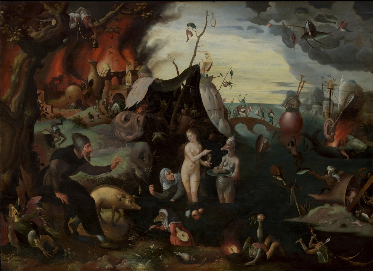 A tentação de Santo Antônio. de Pieter Huys