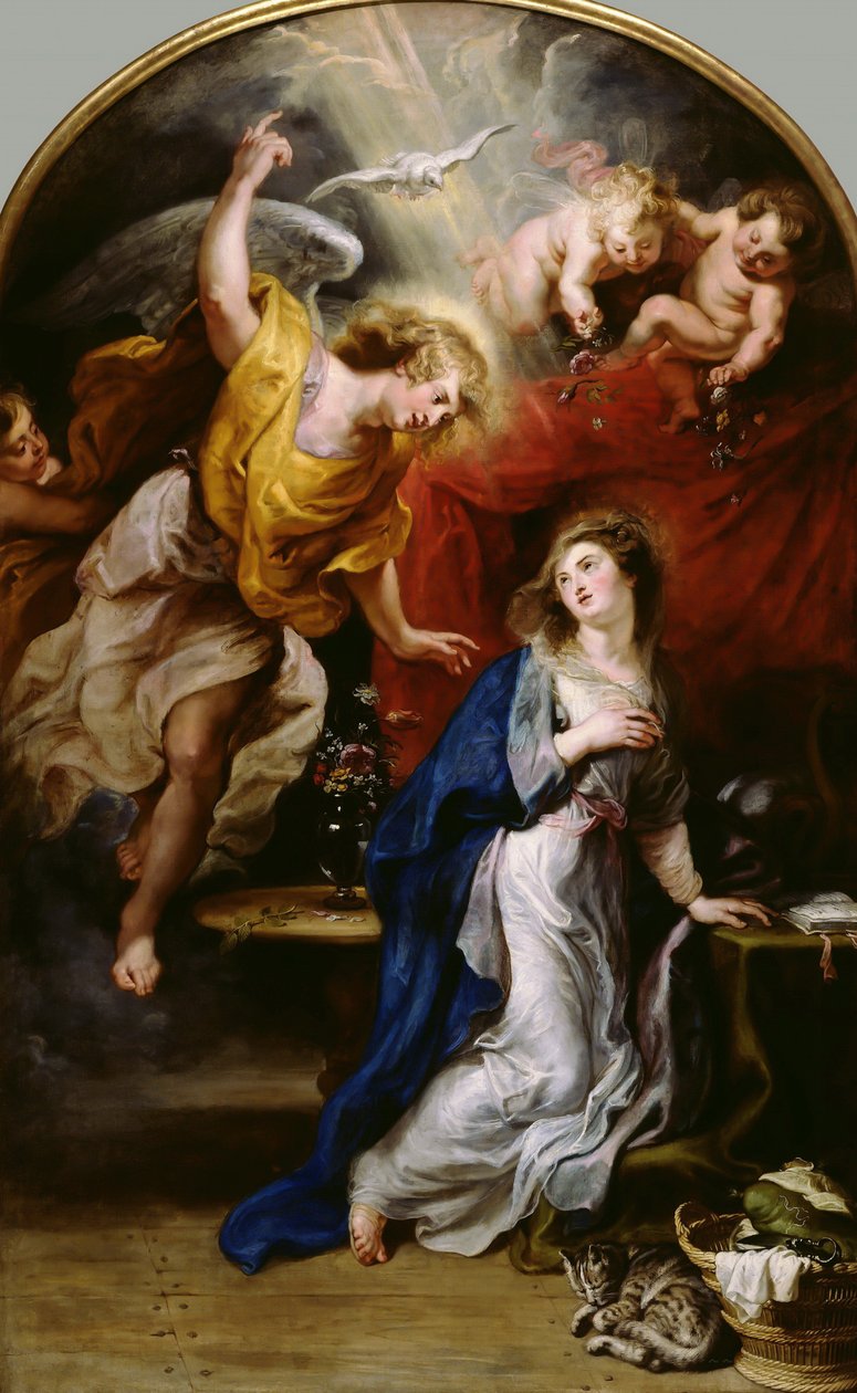 A Anunciação, 1628-1629. de Peter Paul Rubens