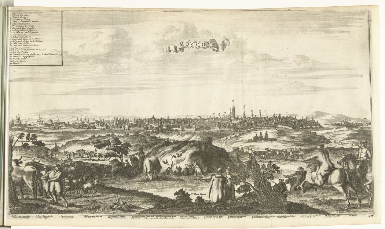 Vista de Moscou, 1726 de Pieter Van der Aa