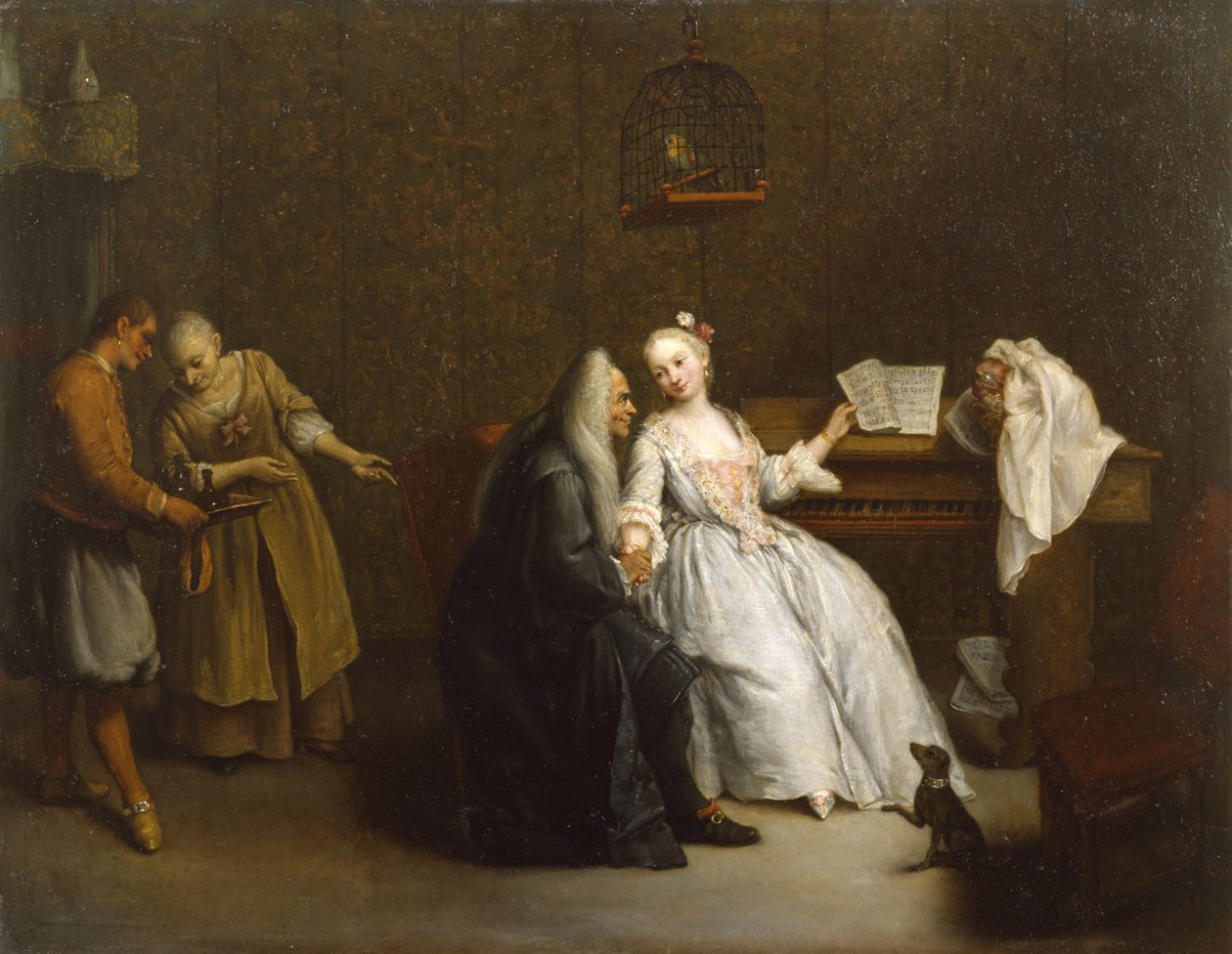 A lição de música, c.1760 de Pietro Longhi