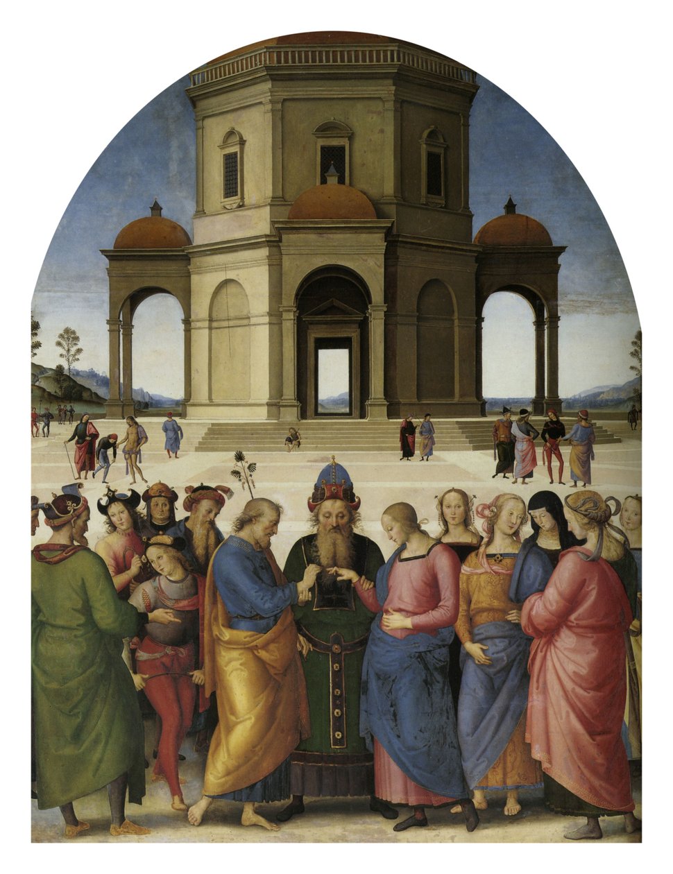 O casamento da virgem de Pietro Perugino