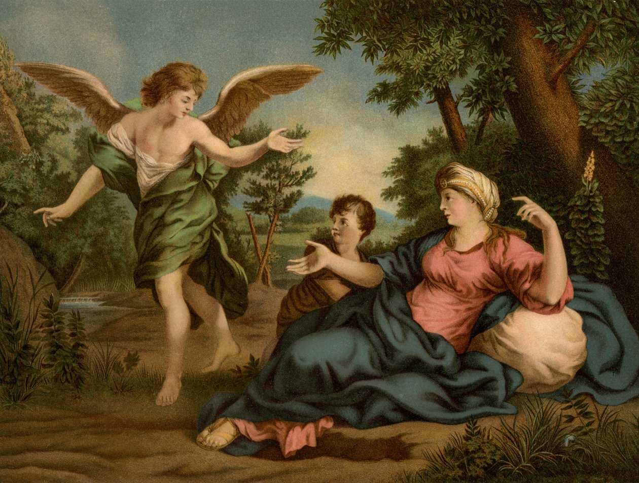 Agar e Ismael no deserto de Pietro da Cortona