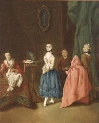 Senhora no Dressmaker de Pietro Longhi