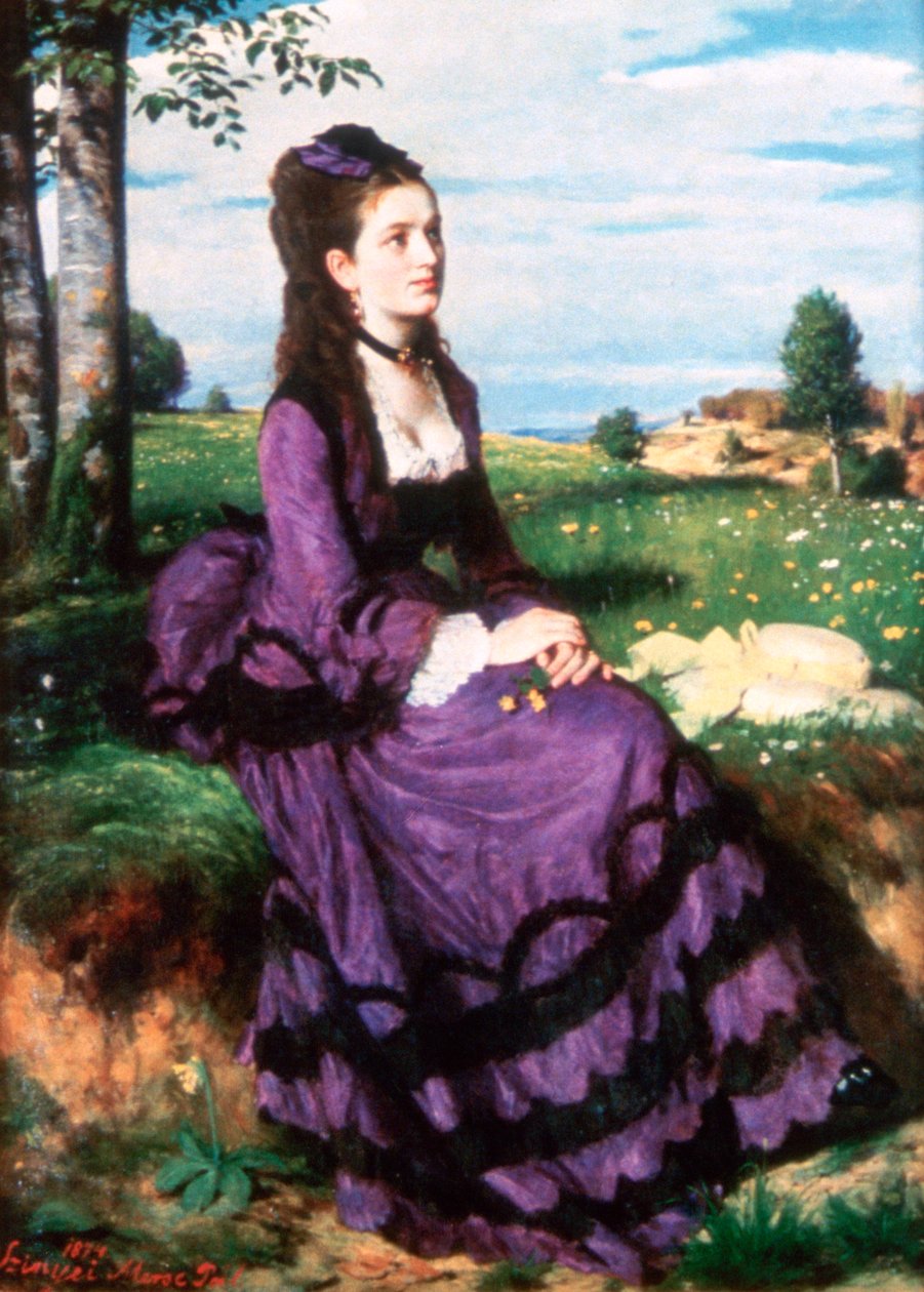 Senhora em violeta, 1874 de Pál Szinyei Merse