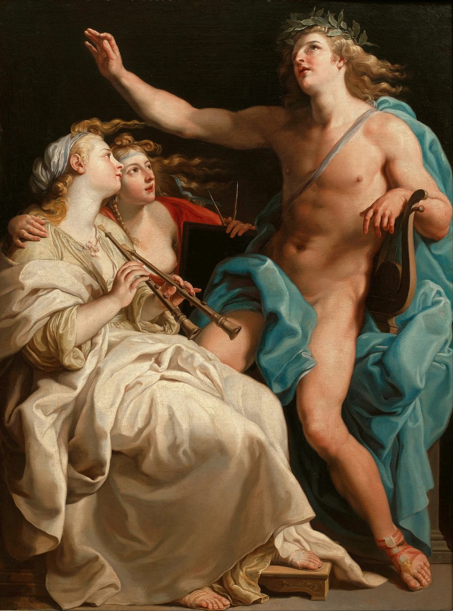 Apolo e duas musas de Pompeo Girolamo Batoni