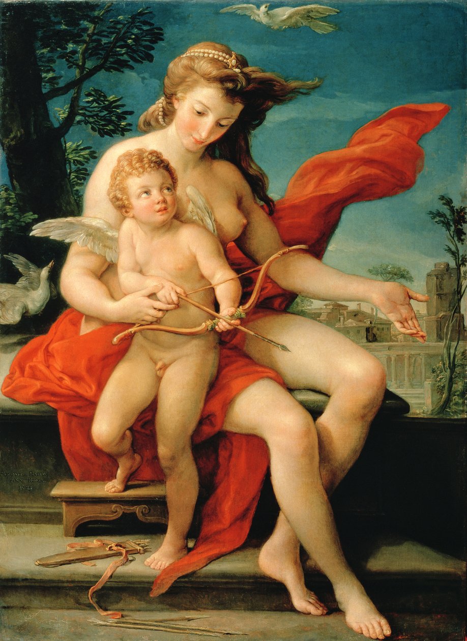 Vênus e Cupido, 1785 de Pompeo Girolamo Batoni
