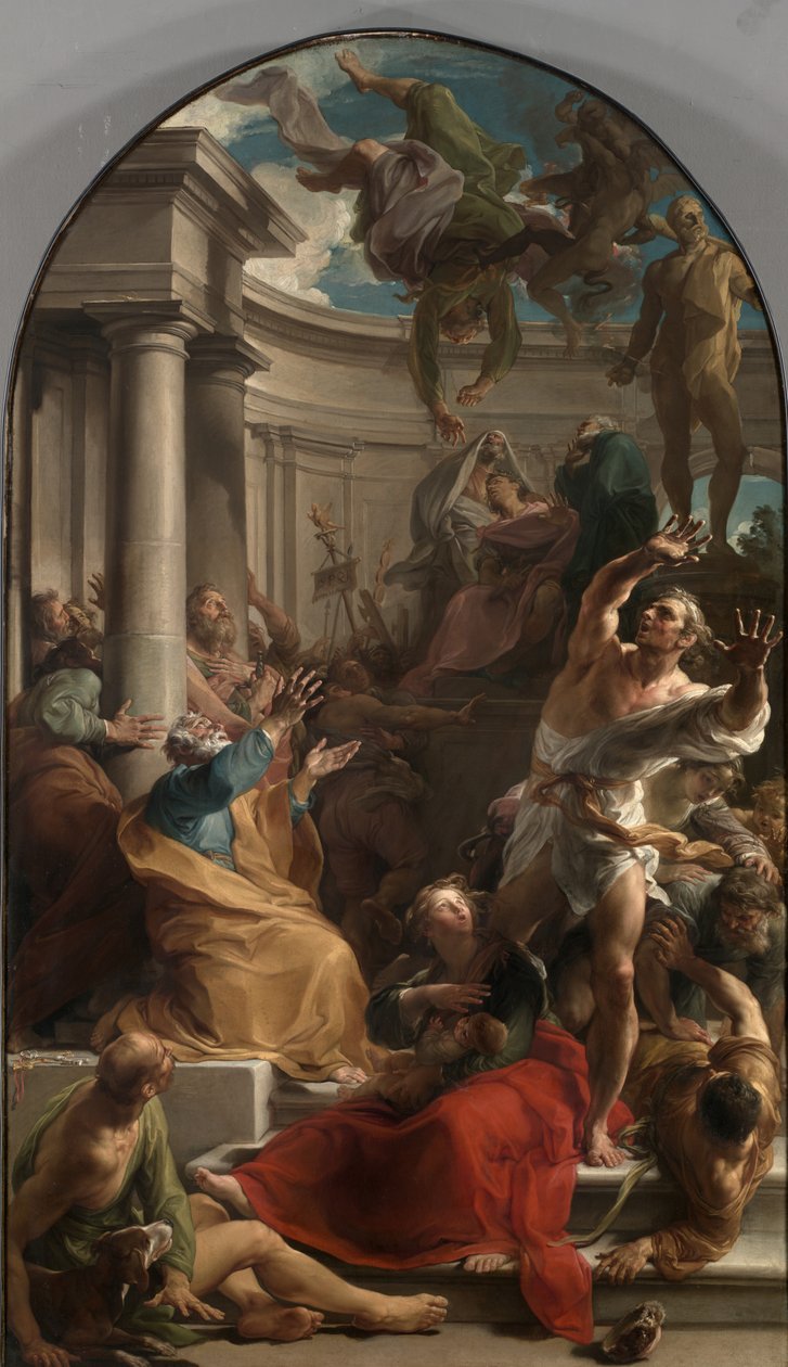 A Queda de Simão Mago, c.1745-50 de Pompeo Girolamo Batoni