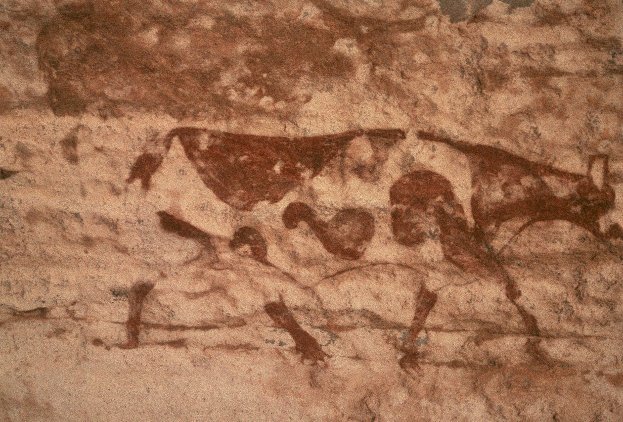 Uma vaca (pintura de parede) de Prehistoric