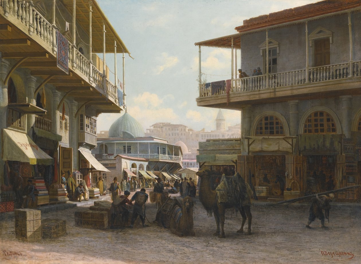 Vista de Tiflis, 1874 de Pjotr ​​​​Petrowitsch Wereschtschagin