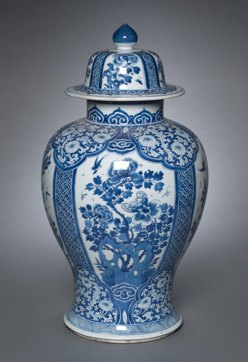 Vaso com Tampa, 1662-1722 de Qing Dynasty Chinese School