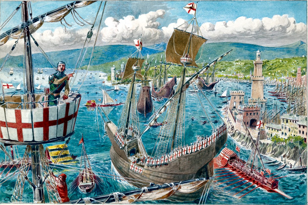 O porto e a frota de Gênova de Quinto Cenni