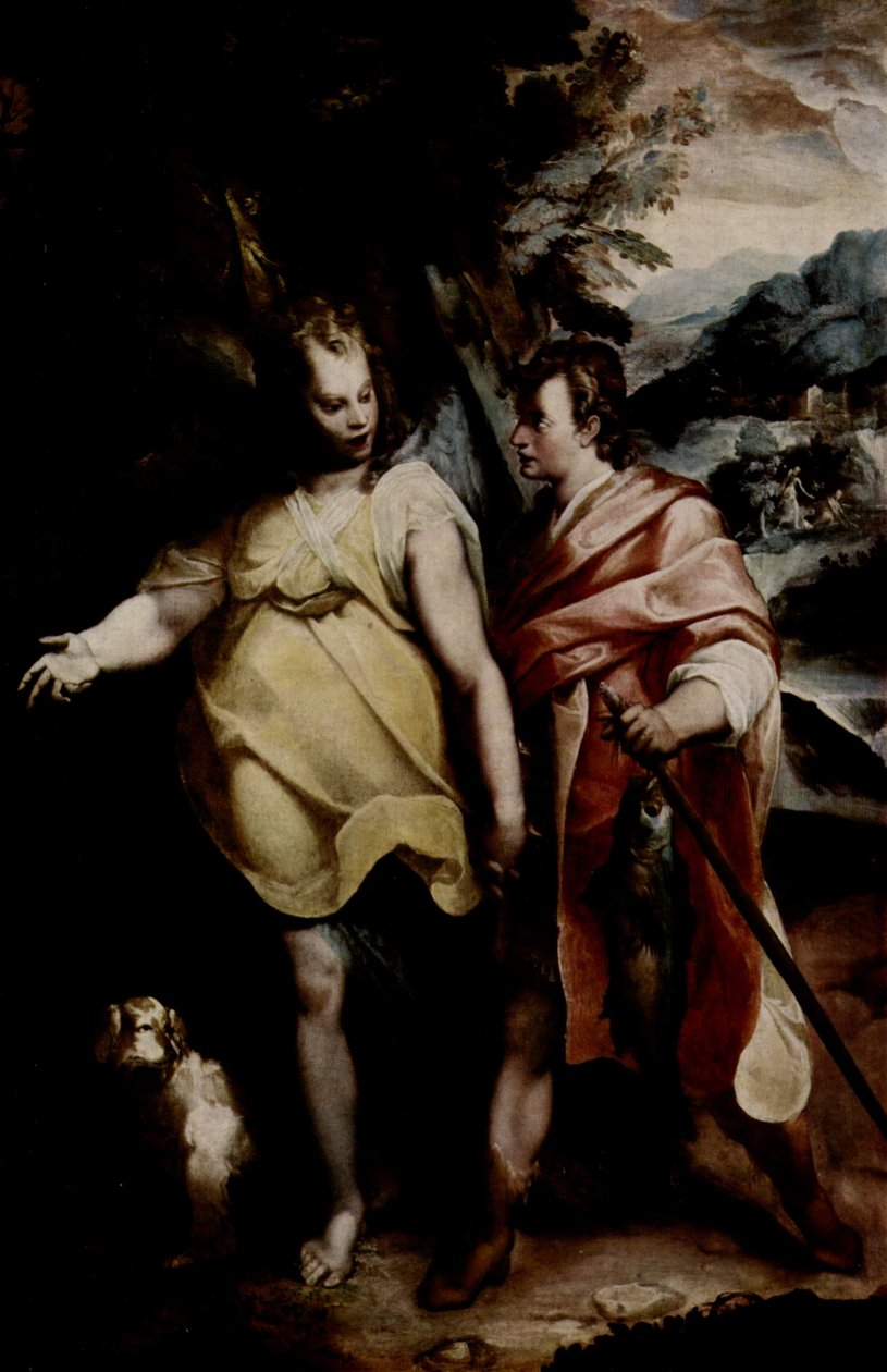 Tobias e o anjo de Raffaellino da Reggio