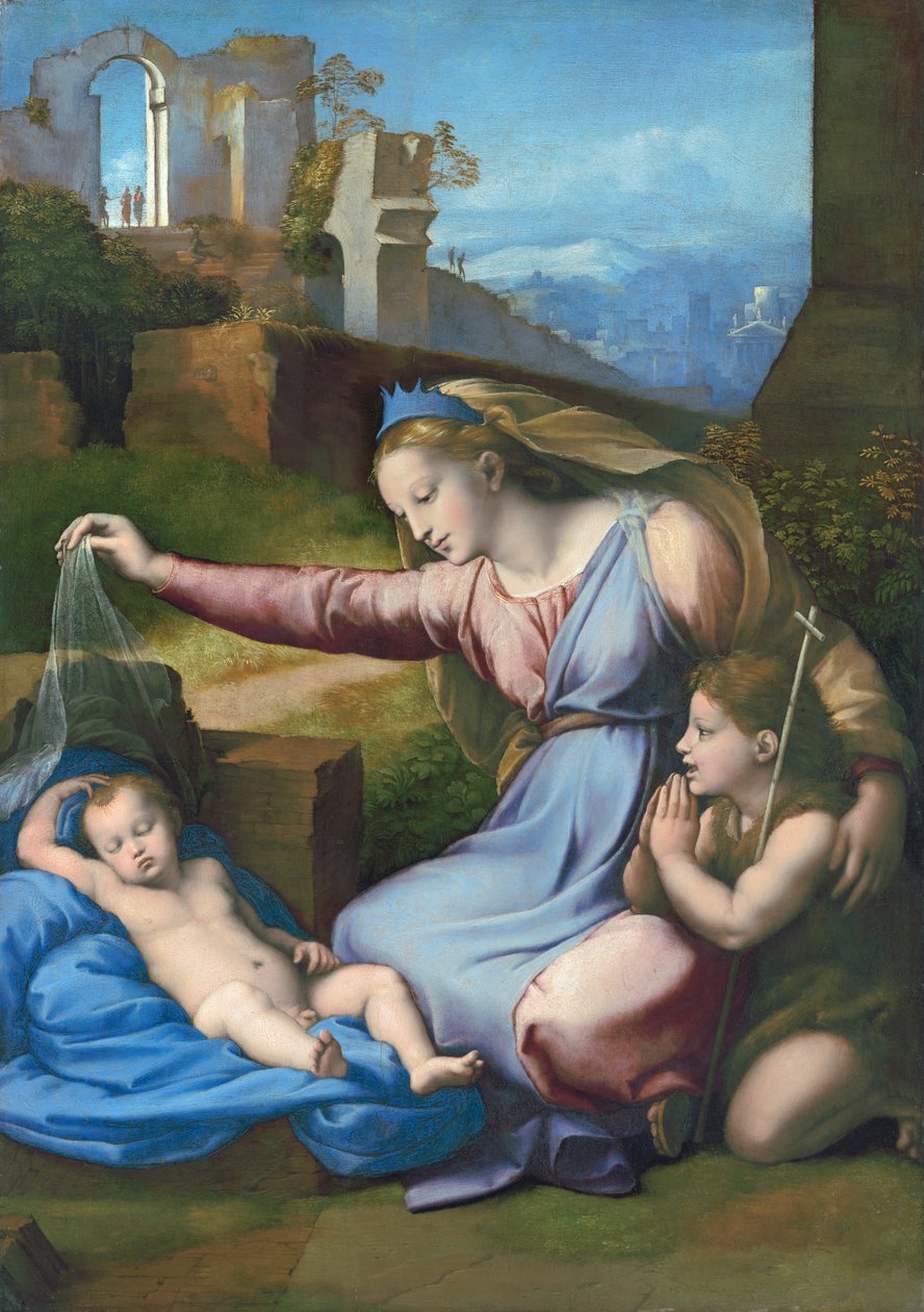 A Virgem no véu de Raffaello Sanzio Raphael