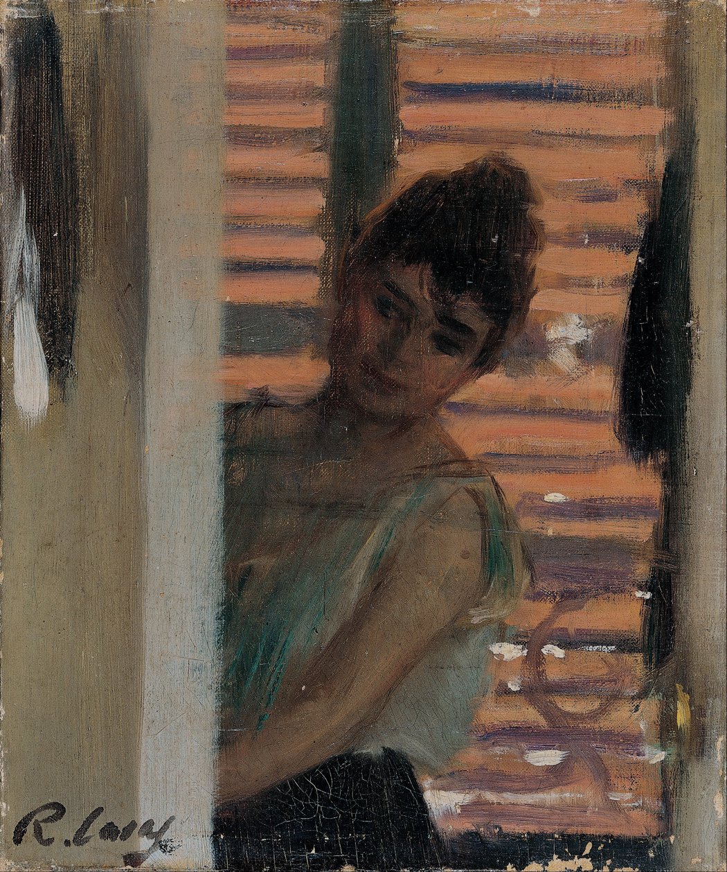 Dona rera persiana (mulher contra cega) de Ramon Casas i Carbo