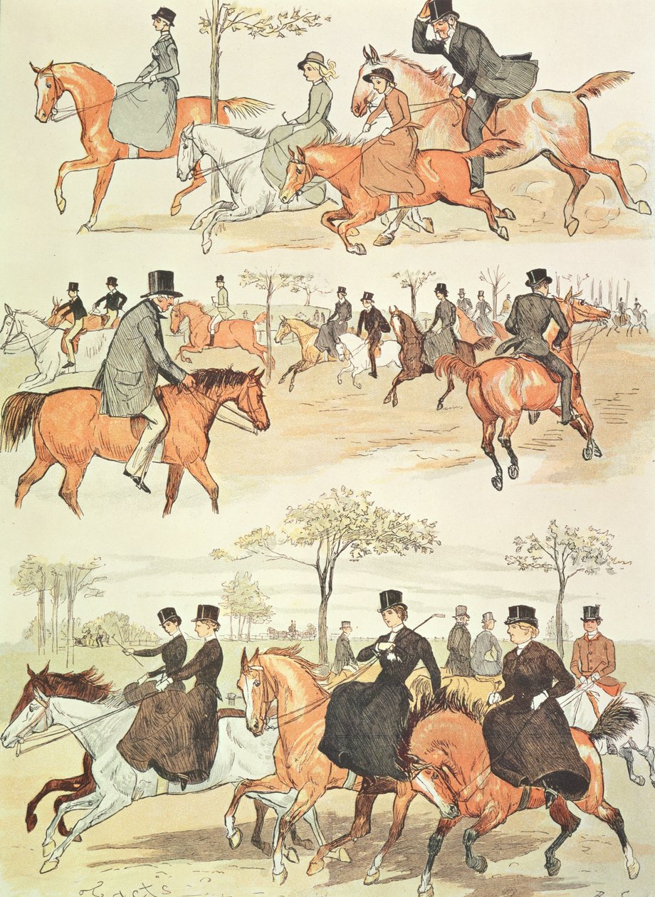 Montando Lado-sela de Randolph Caldecott